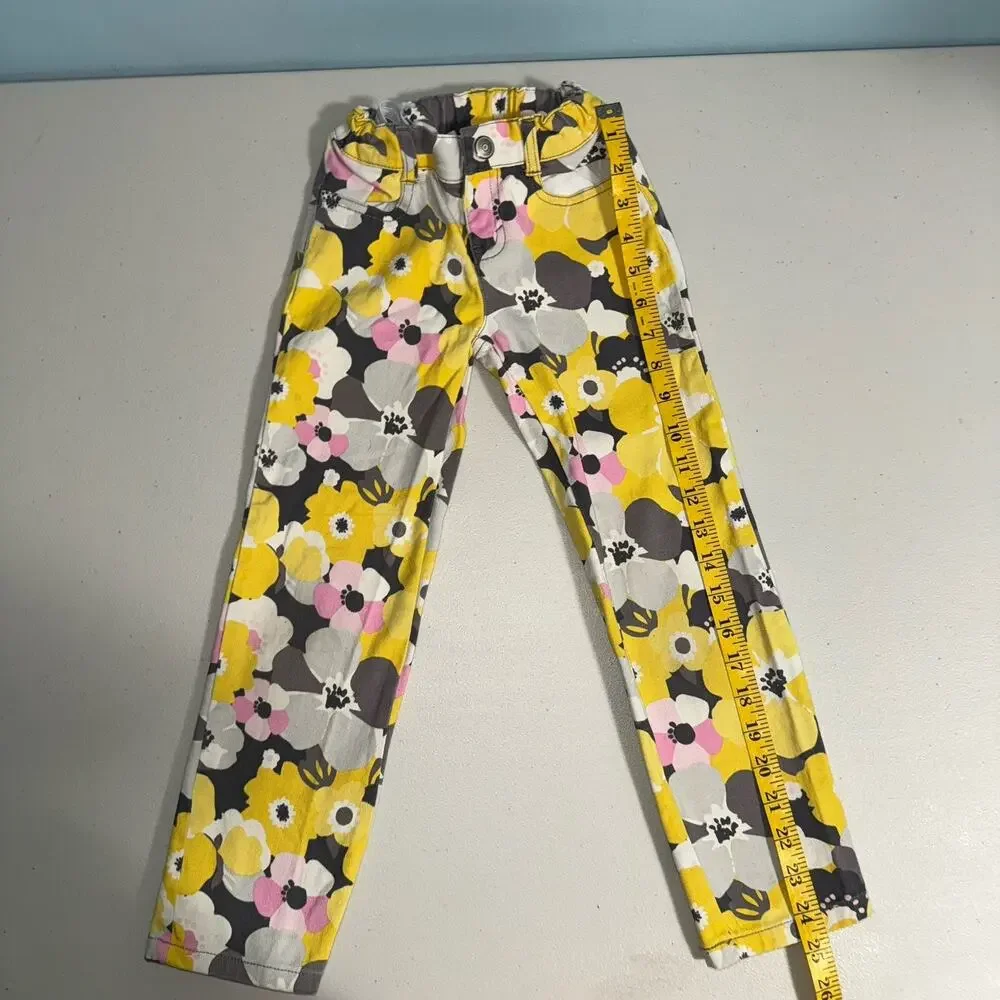 Gymboree Girl 5 Denim Jeans Multicolor Floral Print Casual Basic Everyday